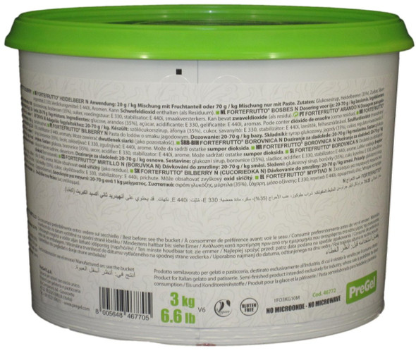 PreGel Bilberry Blueberry Flavoring Paste for Gelato, Ice Cream, and Pastry Use.