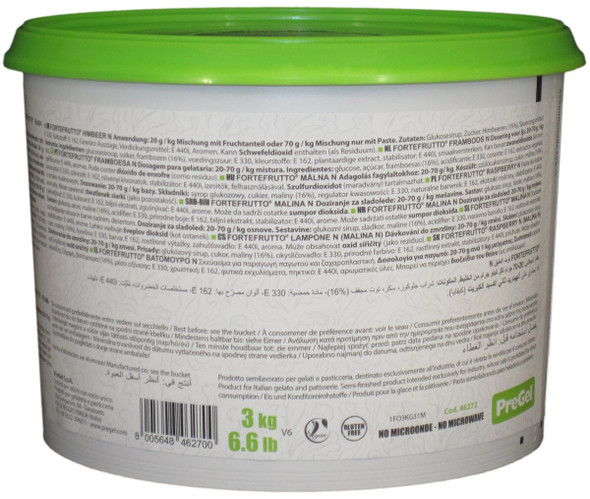 PreGel Raspberry Flavoring Paste for Gelato, Ice Cream, and Pastry Use.