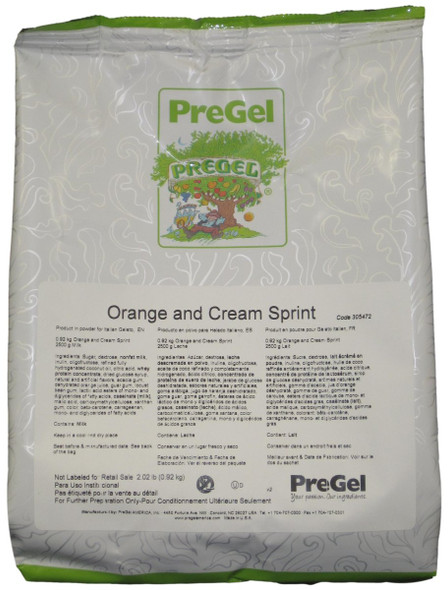 PreGel Orange and Cream Sprint Complete Gelato Mix.