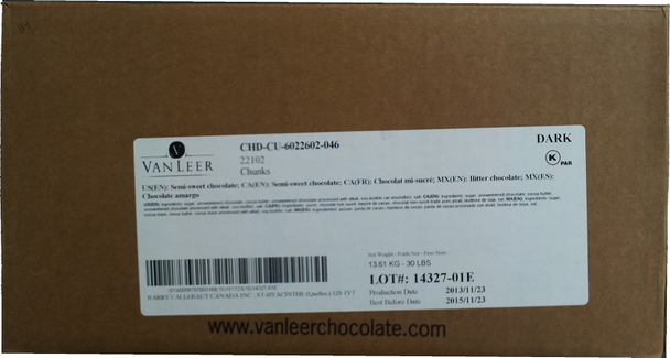 Vanleer Semi-Sweet Chocolate Chunks for Baking, Pastry and Chocolate Making at Pike Global Foods.