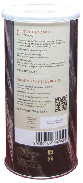 Prova Vanilla Bean Powder for Baking, Pastry, Chocolatier, Confectionery, Gelato and Ice Cream Use.