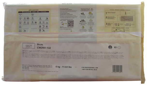 Callebaut CW2 White Chocolate Couverture Block.