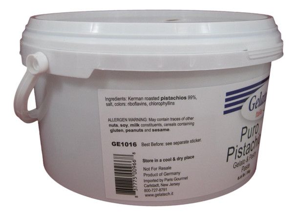 Gelatech Pistachio Puro Flavoring Paste for Gelato, Ice Cream, Sorbetto, and Pastry.