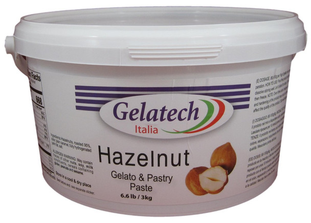 Gelatech Hazelnut Puro Flavoring Paste for Gelato, Ice Cream, Sorbetto, and Pastry.
