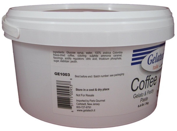 Gelatech Coffee Flavoring Paste for Gelato, Ice Cream, Sorbetto, and Pastry.
