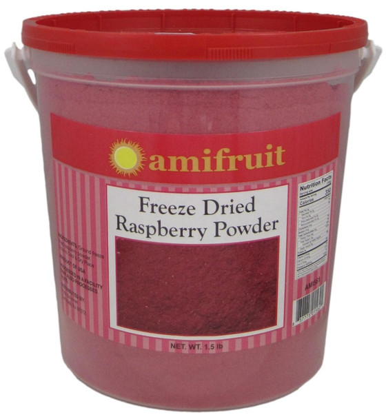 Amifruit Freeze Dried Raspberry Powder for Baking, Pastry, Chocolatier, Ice Cream and Gelato Use.