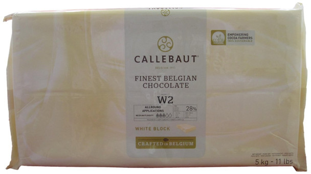Callebaut W2 White Chocolate Couverture Block.