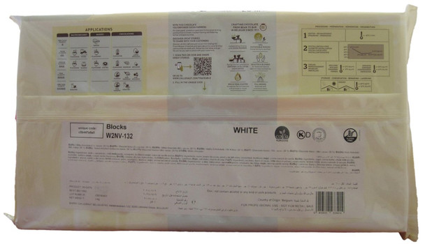 Callebaut W2 White Chocolate Couverture Block.