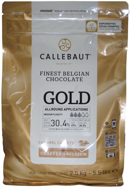 'Gold' 30.4% Chocolate Callets - 5.5 Lbs