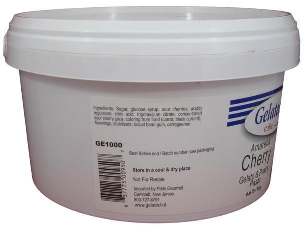 Gelatech Cherry Flavoring Paste for Gelato, Ice Cream, Sorbetto, and Pastry.