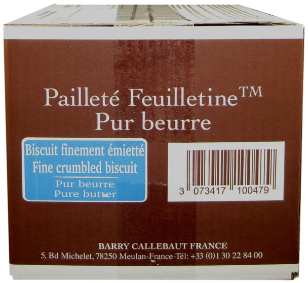 Cacao Barry Paillette Feuilletine for Baking, Pastry, and Chocolate Making.
