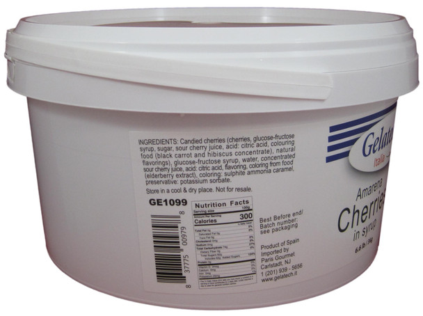 Gelatech Amarena Cherries in Syrup for Chocolate, Pastries, and Baking.