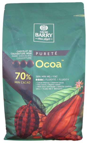 Cacao Barry Ocoa Dark Chocolate Couverture.