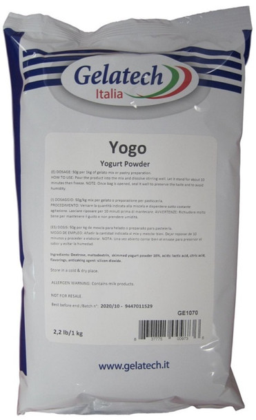Gelatech 'Yogo' Yogurt Powder for Baking, Pastry, Chocolatier, Ice Cream and Gelato Use.
