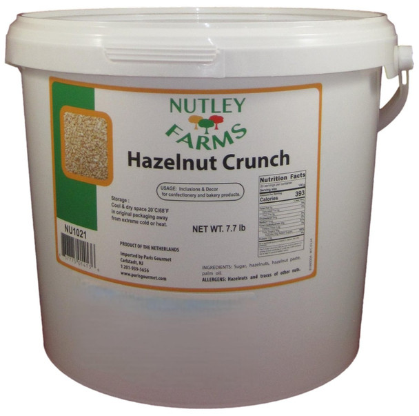 Nutley Farms Hazelnut Crunch for Baking, Pastry, and Chocolate Making.