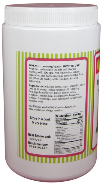 Amifruit Lemon Flavoring Paste for Gelato, Ice Cream, Sorbetto, and Pastry.