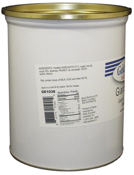 Gelatech Gianduja Flavoring Paste 6.6 Lbs.