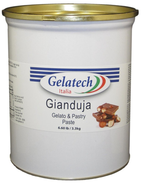 Gelatech Gianduja Flavoring Paste for Gelato, Ice Cream, Sorbetto, and Pastry.