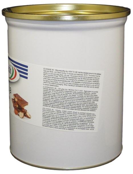 Gelatech Gianduja Flavoring Paste for Gelato, Ice Cream, Sorbetto, and Pastry.