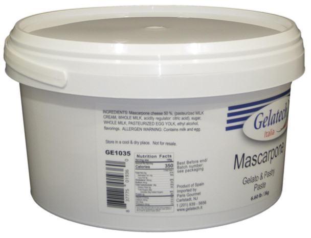 Gelatech Mascarpone Flavoring Paste 6.6 Lbs.