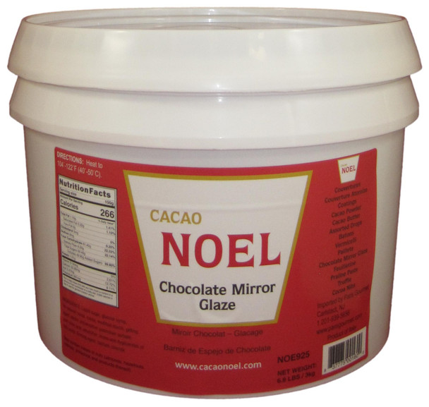 Cacao Noel Chocolate Mirror Glaze for Baking and Pastry Use.