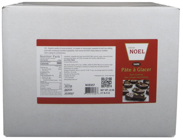 Cacao Noel Pate a Glacer Dark Chocolate Compound 22 Lbs.