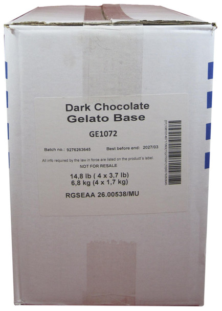 Gelatech Dark Chocolate Gelato Base 14.8 Lbs.