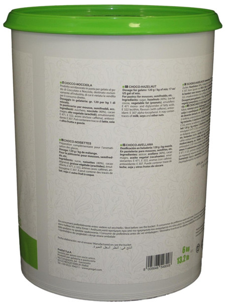 PreGel Choco-Hazelnut Flavoring Paste for Gelato, Ice Cream, and Pastry Use.