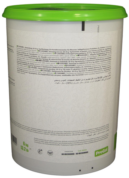 PreGel Dark Caramel Gelato Flavoring Paste Ingredients.