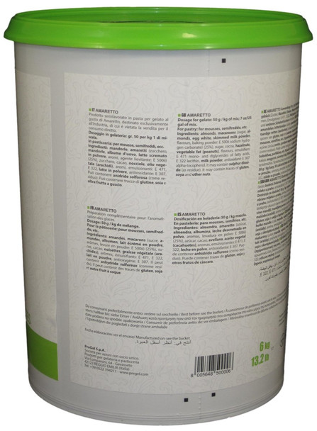 PreGel Amaretto Flavoring Paste for Gelato, Ice Cream, and Pastry Use.