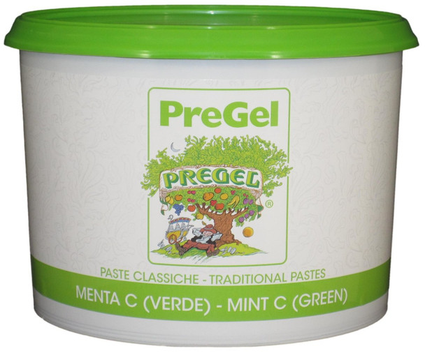 PreGel Green Mint Flavoring Paste for Gelato, Ice Cream, and Pastry Use.