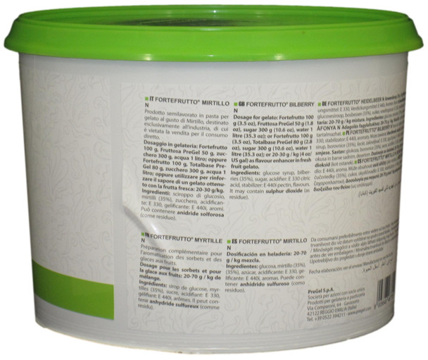 PreGel Bilberry Gelato Flavoring Paste Dosage.