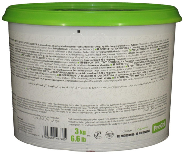 PreGel Bilberry Blueberry Flavoring Paste for Gelato, Ice Cream, and Pastry Use.