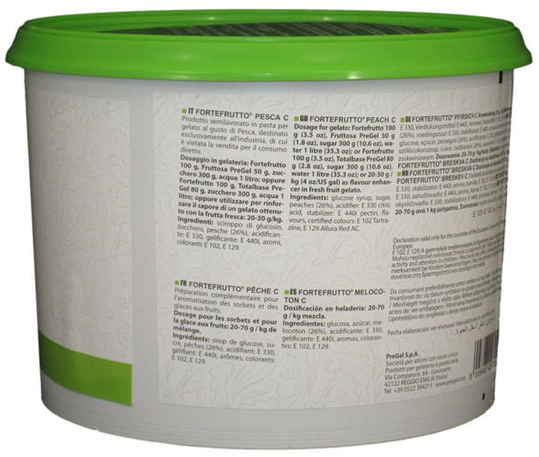 PreGel Peach Flavoring Paste for Gelato, Ice Cream, and Pastry Use.