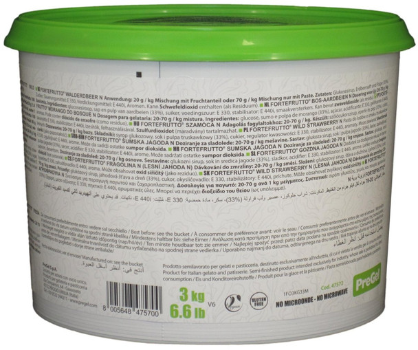 PreGel Wild Strawberry Flavoring Paste for Gelato, Ice Cream, and Pastry Use.