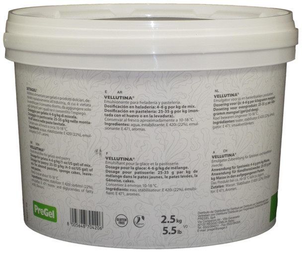 PreGel 'Setagel Vellutina' Gelato Emulsifier 5.5 Lbs
