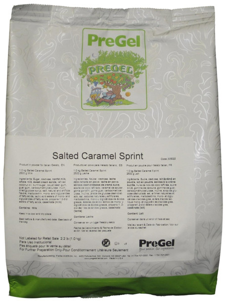 PreGel Salted Caramel Sprint Complete Gelato Mix.