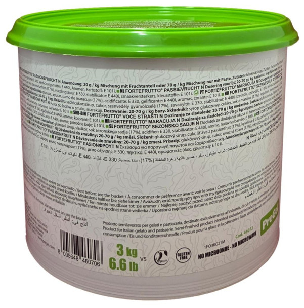 PreGel Passion Fruit Flavoring Paste for Gelato, Ice Cream, and Pastry Use.