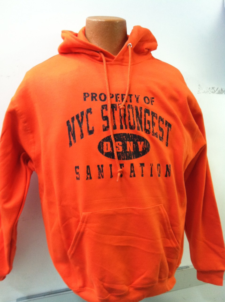 orange pullover sweatshirt