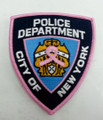 Pink NYPD Shoulder Patch 