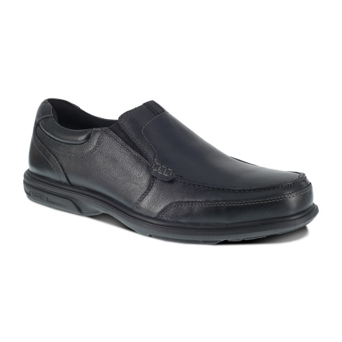 Black Loedin Slip-On, Steel Toe Casual