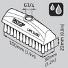 LAPB3X10E1 - SKF Brush for System 24 Auto Lubricator Diagram