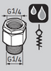 LAPV1/4 - SKF Non-Return Valve For Automatic Lubricator - G1/4 Diagram