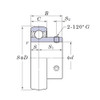 SB201-8 - FYH Bearing Insert - 1/2 Inch Inside Diameter