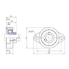 BLF206-18 - FYH Lightweight Type Oval Flanged Unit - 1.1/8 Inch Inside Diameter