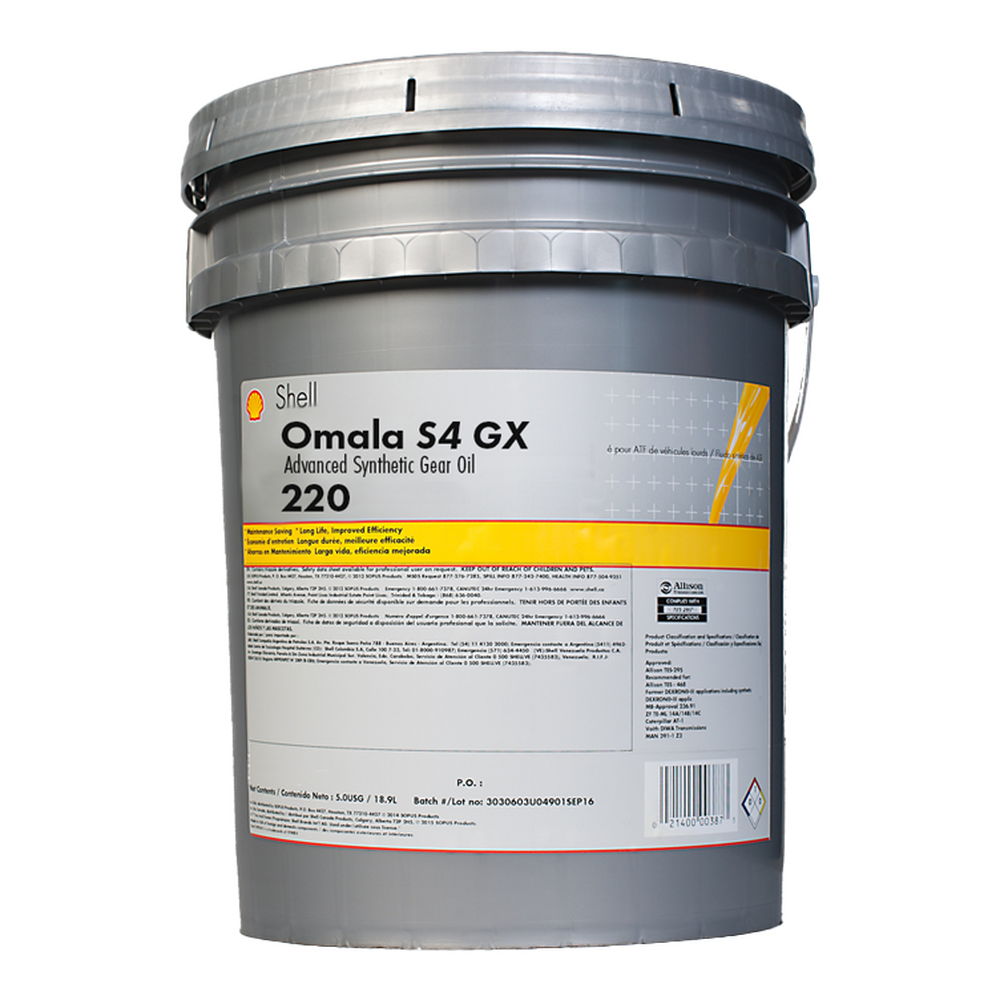 Shell Omala S4 GXV 220 - 20L | 5 gallon - Quality Bearings Online