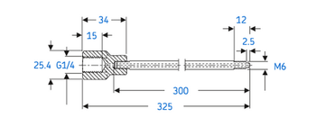 1077453/100MPA - SKF M6 Extension Pipe - 100MPa