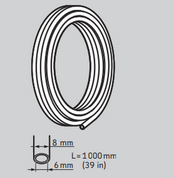 LAPT5000SW - SKF Extra Strong Flexible Tube 5000mm - 8X6mm Diagram