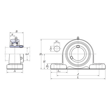 UCP203 - FYH Cast Iron Pillow Block - 17mm Inside Diameter