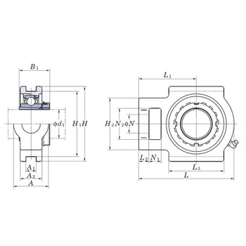 UKT307 - FYH Cast Iron Take-Up Bearing Unit